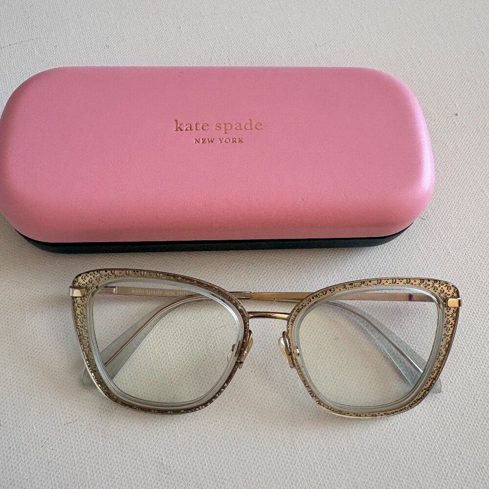 Kate Spade Eyeglasses Madeira/G KB7 Crystal Gray/Gold Butterfly